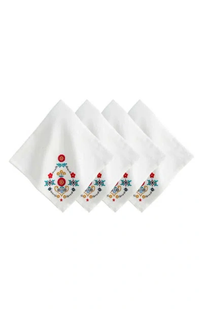 Juliska Heidi Embroidered Napkin, Set Of 4 In Multi