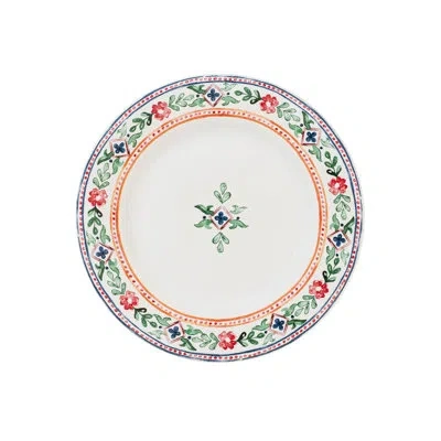 Juliska Heidi Side/cocktail Plate In White,orange,green,blue