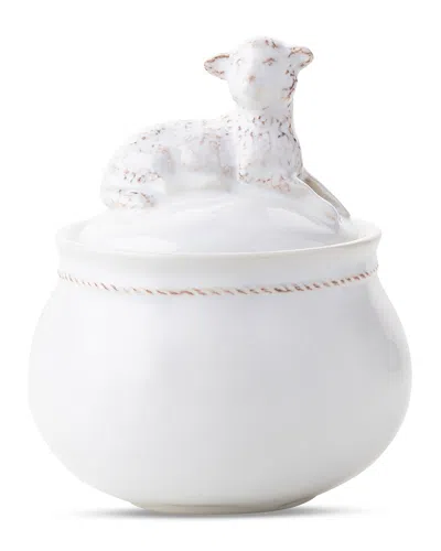 Juliska Henri Lamb Lidded Jar In White