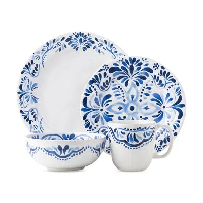 Juliska Iberian 4 - Piece Place Setting In Indigo,white