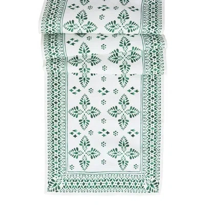 Juliska Iberian Border 18" X 90" Table Runner In Green