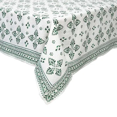 Juliska Iberian Border Tablecloth, Evergreen, 60 X 120 In Green
