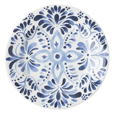 Juliska Iberian Dessert/salad Plate In Indigo,white