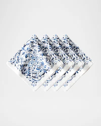 Juliska Iberian Napkins, Set Of 4 In Indigo Blue