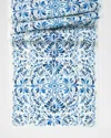Juliska Iberian Table Runner, 18" X 90" In White/blue