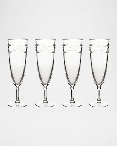 Juliska Isabella Acrylic Flutes, Set Of 4 In Clear