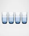 Juliska Isabella Acrylic Large Blue Tumblers, Set Of 4 In Blue