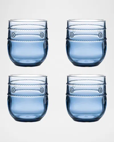 Juliska Isabella Acrylic Small Blue Tumblers, Set Of 4