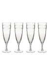 Juliska Isabella Acrylic Flutes, Set Of 4 In Clear
