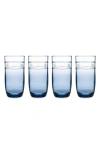 Juliska Isabella Acrylic Large Blue Tumblers, Set Of 4 In Blue