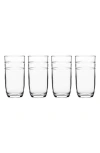 Juliska Isabella Acrylic Large Tumblers, Set Of 4 In Clear