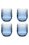 Juliska Isabella Acrylic Small Blue Tumblers, Set Of 4 In Blue
