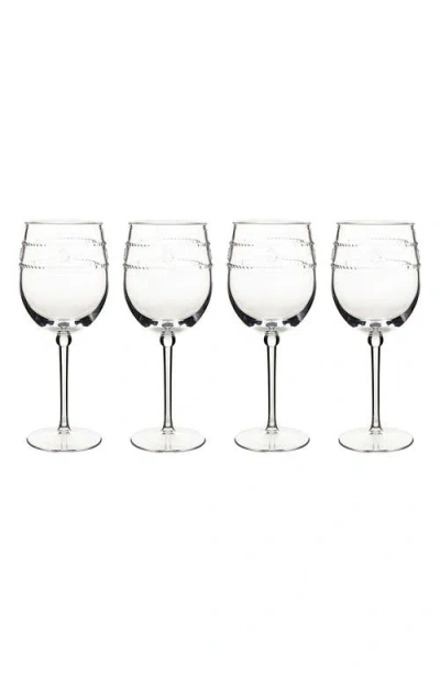 Juliska Isabella Acrylic Wine Glasses, Set Of 4 In Clear