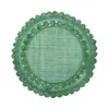 Juliska Isadora Scalloped Round Placemat In Evergreen