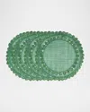 Juliska Isadora Placemats, Set Of 4 In Evergreen