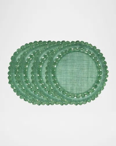 Juliska Isadora Placemats, Set Of 4 In Evergreen