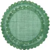 Juliska Isadora Scalloped Round Placemat In Evergreen