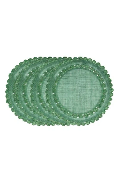 Juliska Isadora Set Of 4 Placemats In Evergreen