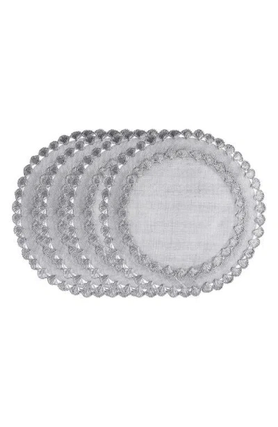 Juliska Isadora Placemats, Set Of 4 In Silver