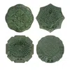 Juliska Jardins Du Monde Assorted Dessert/salad Plates, Set Of 4 In Green
