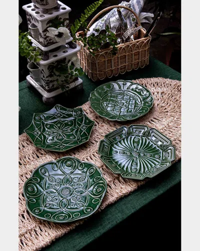 Juliska Jardins Du Monde Assorted Dessert/salad Plates, Set Of 4 In Green