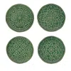 Juliska Jardin Du Monde Set Of 4 Side Plates In Basil
