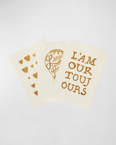 Juliska L'amour Toujours Assorted Journals, Set Of 3 In Gold