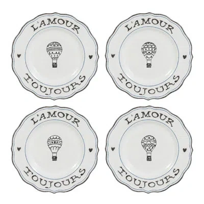 Juliska L'amour Toujours Dessert/salad Plate Assorted In Brown;white