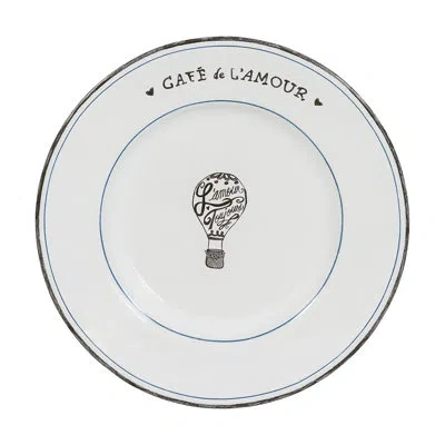 Juliska L'amour Toujours Dinner Plate In White;gray