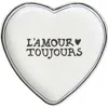 Juliska L'amour Toujours 7" Heart Tray In Whitewash/black