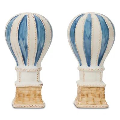 Juliska L'amour Toujours Hot Air Balloon Salt And Pepper Shaker Set In Blue