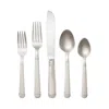 Juliska Le Panier Bright Satin 5-piece Flatware Place Setting In Silver