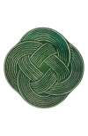 Juliska Le Panier Mystic Knot Dessert/salad Plate In Green