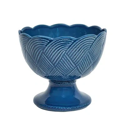 Juliska Le Panier Mystic Knot Footed Bowl In Denim