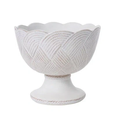 Juliska Le Panier Mystic Knot Footed Bowl In Whitewash