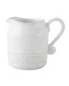Juliska Le Panier Whitewash Creamer In Whitewash