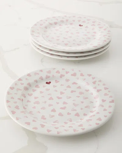 Juliska Love You More Dessert/salad Plates, Set Of 4 In Pink