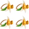 Juliska Meadow Set Of 4 Napkin Rings In Yellow