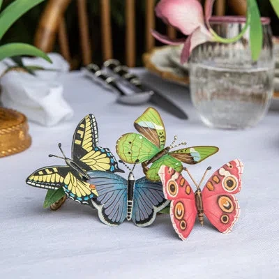 Juliska Meadow Walk Butterfly Napkin Ring Assorted In Multi