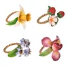 Juliska Meadow Set Of 4 Napkin Rings In Assorted