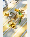 Juliska Meadow Set Of 4 Napkin Rings In Daffodil