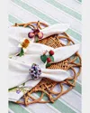 Juliska Meadow Set Of 4 Napkin Rings In Multi