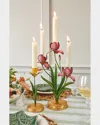 Juliska Meadow Walk Iris 14 Centerpiece Candelabra In Pink