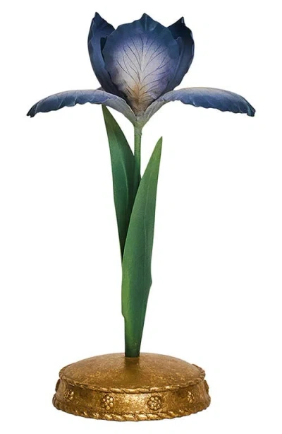 Juliska Meadow Walk Iris Candleholder In Blue