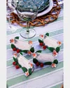 Juliska Meadow Raspberry Set Of 4 Card Holders In Multi