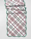 Juliska Merry Tartan Table Runner, 18" X 90" In Redgreen