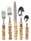 JULISKA NATURAL BAMBOO FLATWARE FIVE-PIECE PLACE SET