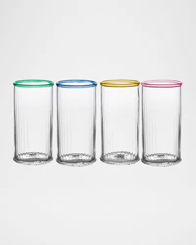 Juliska Nell Assorted 14 Oz. Highball Glasses, Set Of 4 In Transparent