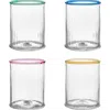 Juliska Nell Set Of 4 Double Old Fashion Glasses In Multi