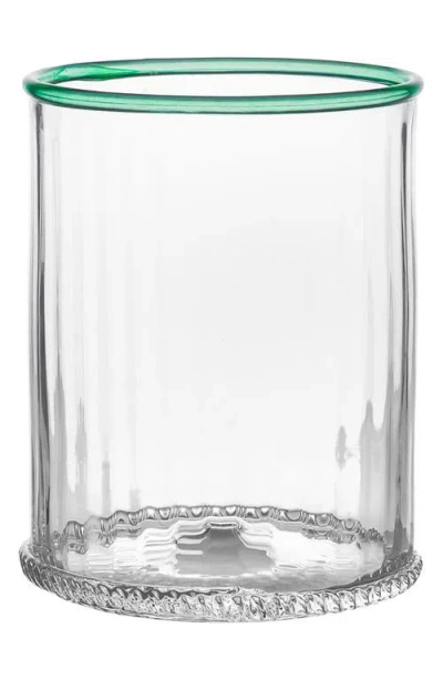 Juliska Nell Set Of 4 Double Old Fashion Glasses In Watercress